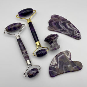 Amethyst Facial Roller Gua Sha Combo Sets