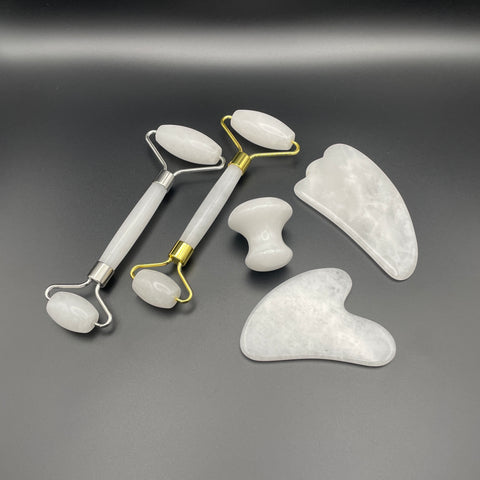 White Jade Facial Roller Gua Sha Combo Sets