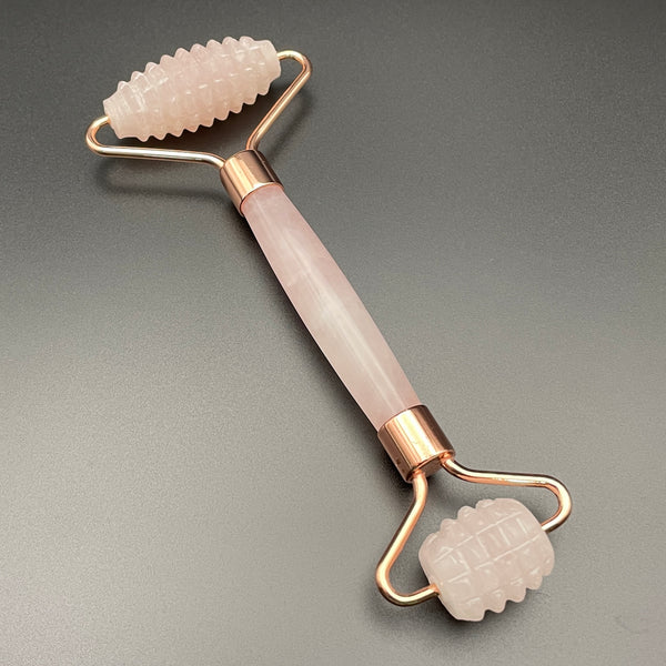 Rose Quartz Facial Roller (spiked)