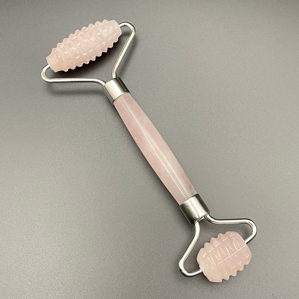 Rose Quartz Facial Roller (spiked)