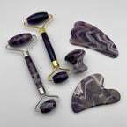Amethyst Facial Roller Gua Sha Combo Sets - Mystic Obsessions