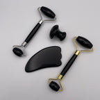 Black Obsidian Facial Roller Gua Sha Combo Sets - Mystic Obsessions