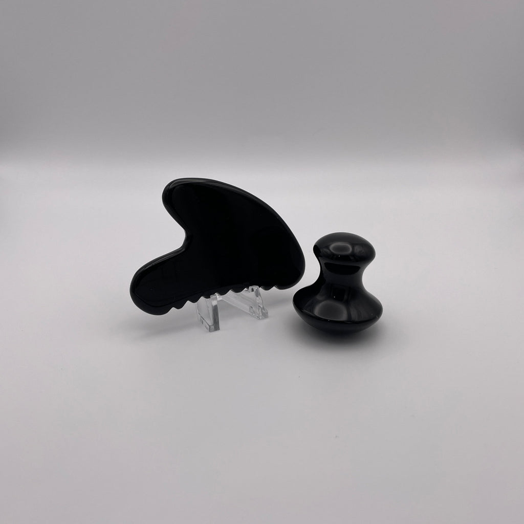 Black Obsidian Gua Sha Facial Tools - Mystic Obsessions