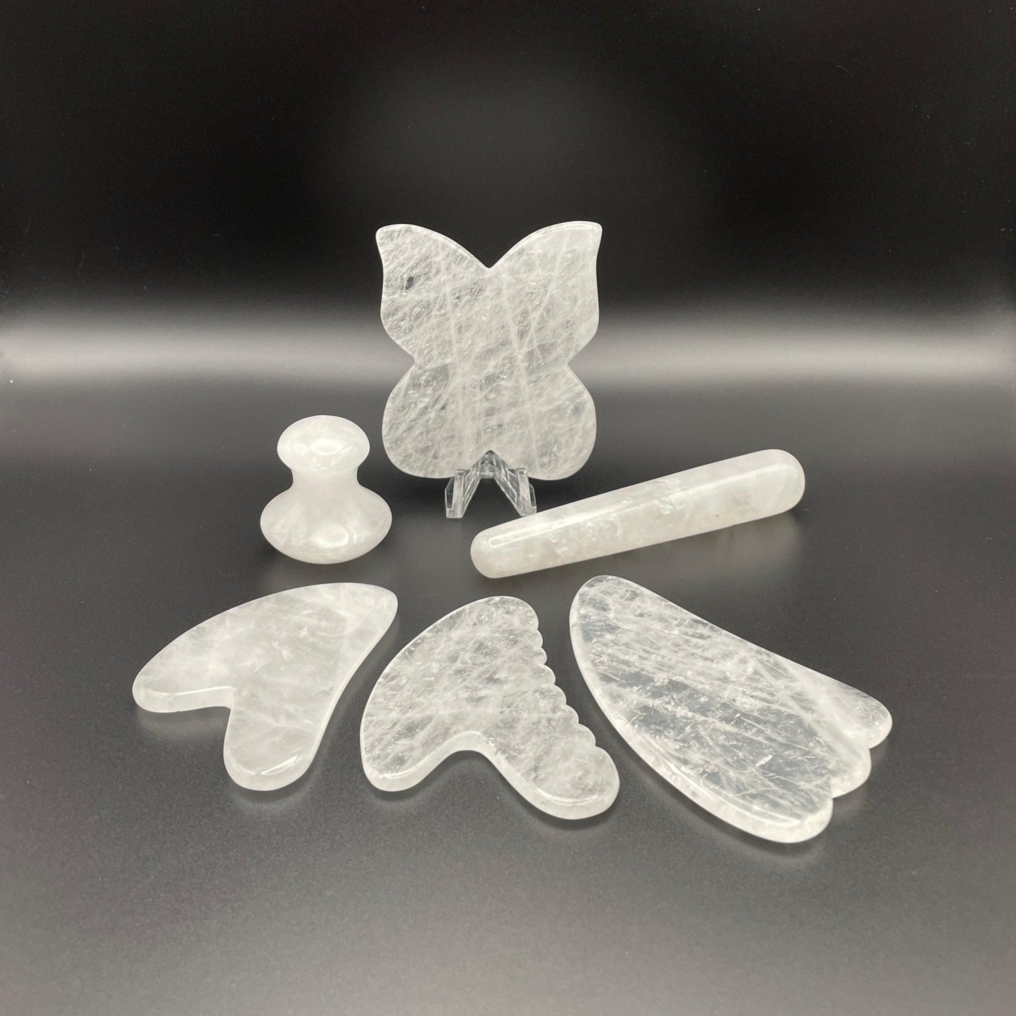 Clear Quartz Gua Sha Facial Tools - Mystic Obsessions