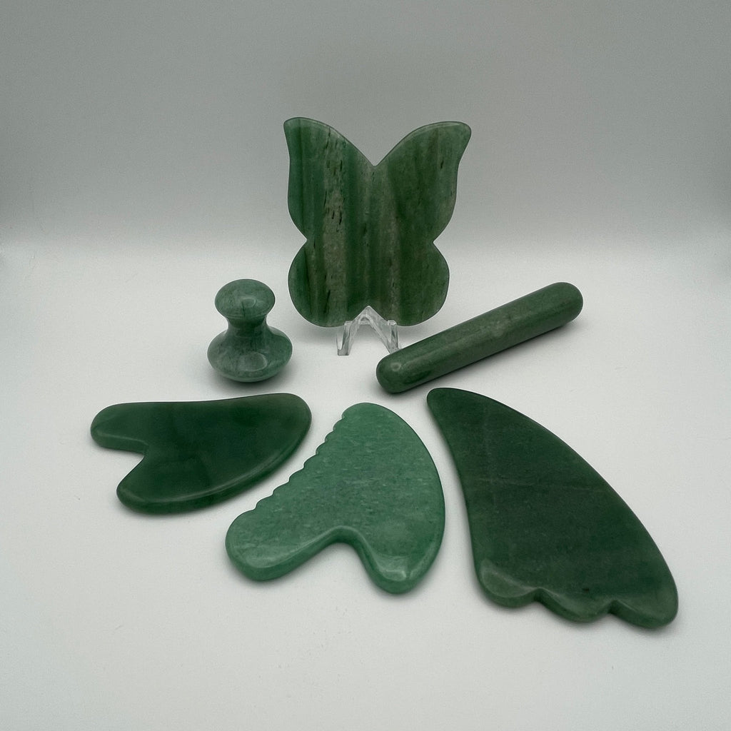 Green Aventurine Gua Sha Facial Tools - Mystic Obsessions