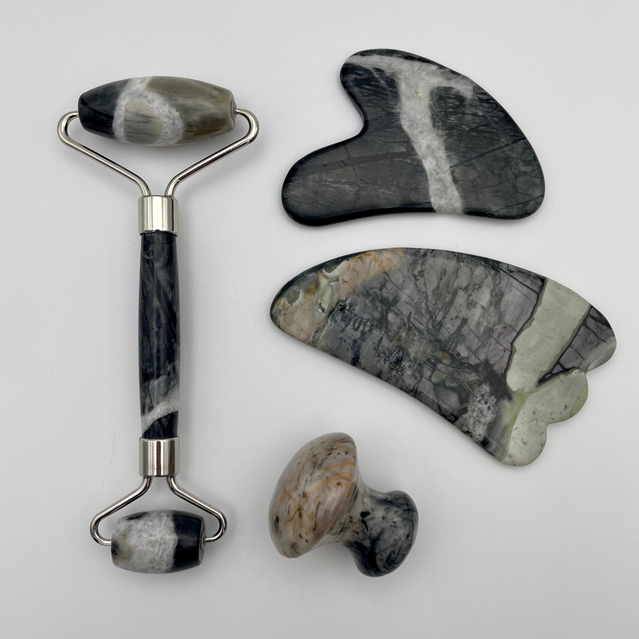 Picasso Jasper Facial Roller Gua Sha Combo Sets - Mystic Obsessions
