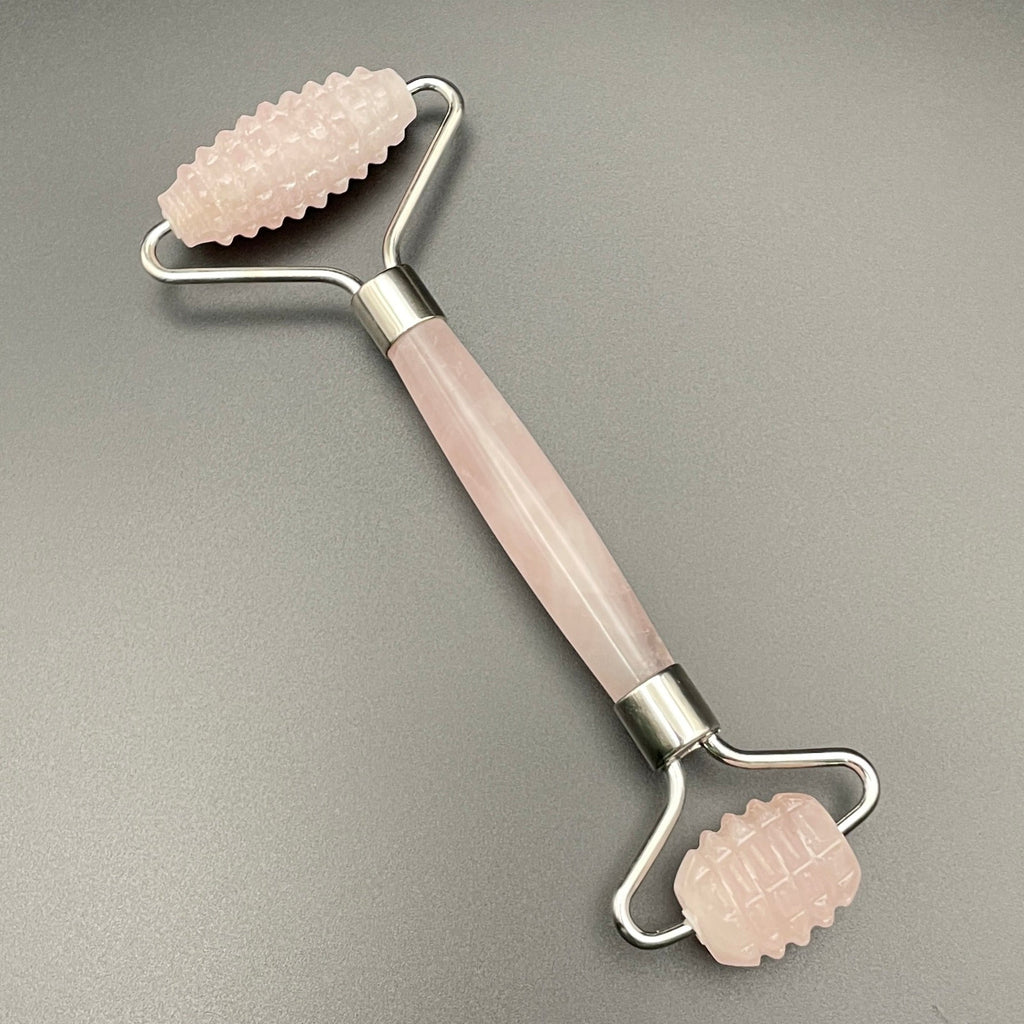 Rose Quartz Facial Roller (spiked) - Mystic Obsessions
