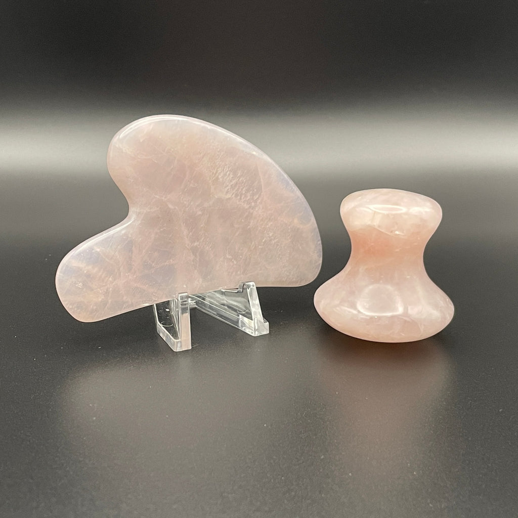 Rose Quartz Gua Sha Facial Tools - Mystic Obsessions