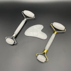 White Jade Facial Roller Gua Sha Combo Sets - Mystic Obsessions