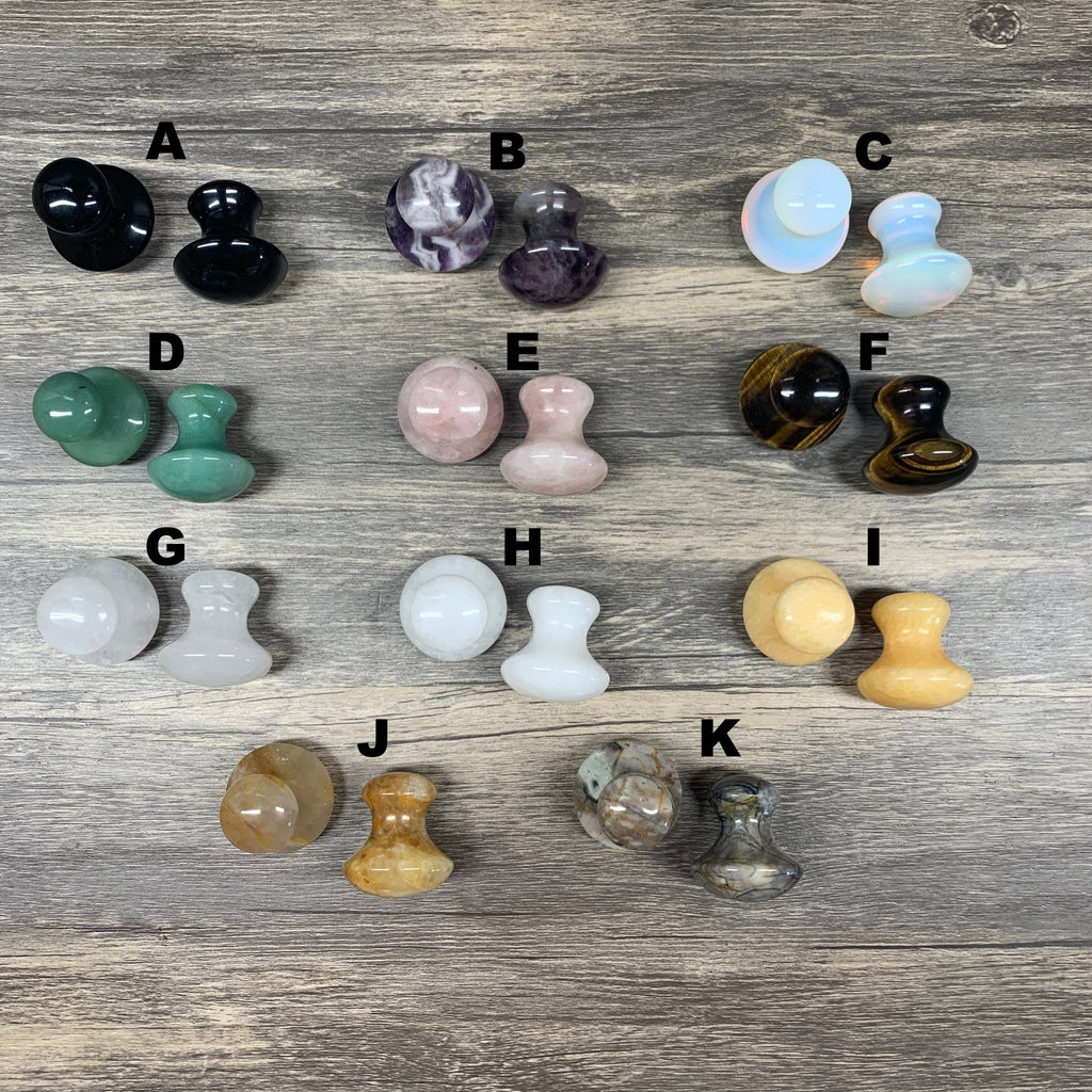 Mushroom Facial Gua Sha Tools (pair) - Mystic Obsessions