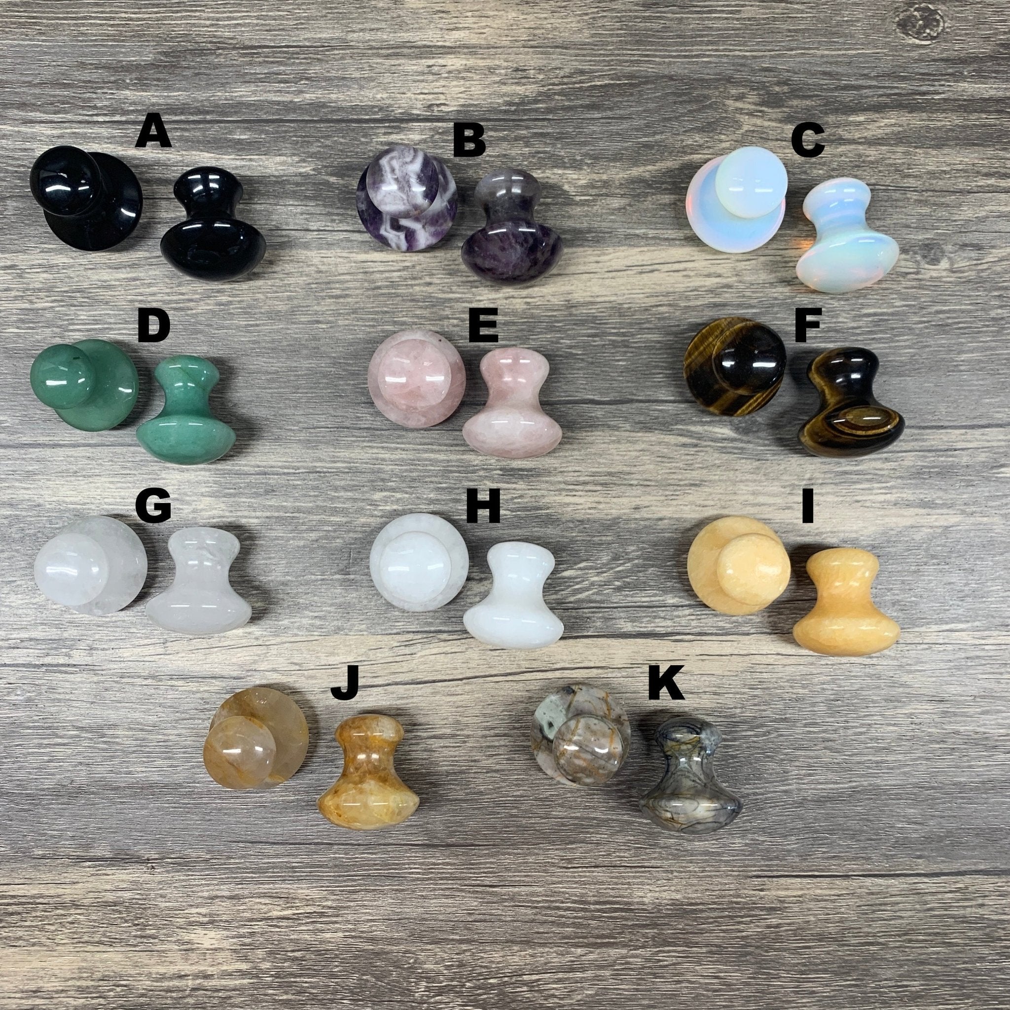 Mushroom Facial Gua Sha Tools (pair) - Mystic Obsessions