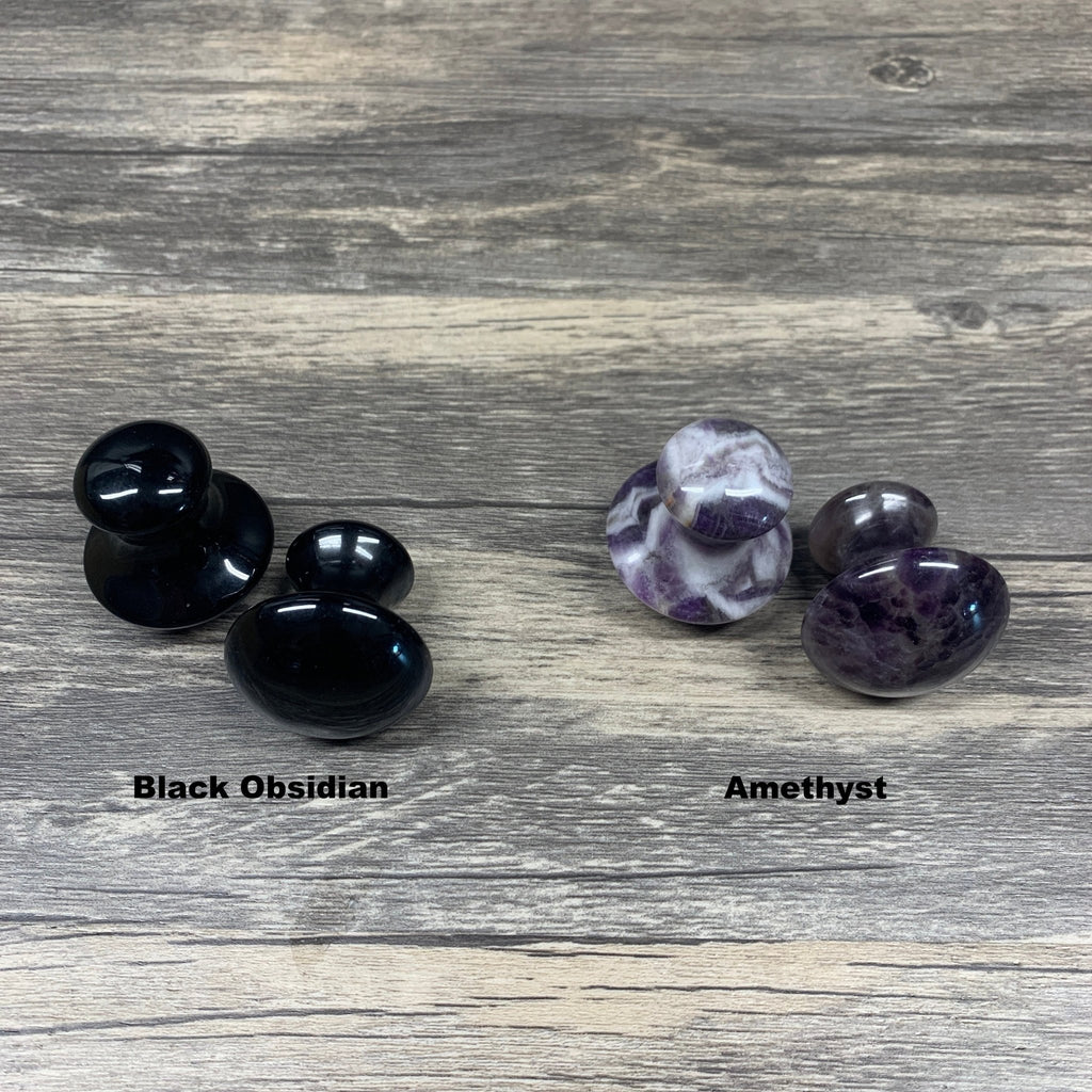 Mushroom Facial Gua Sha Tools (pair) - Mystic Obsessions