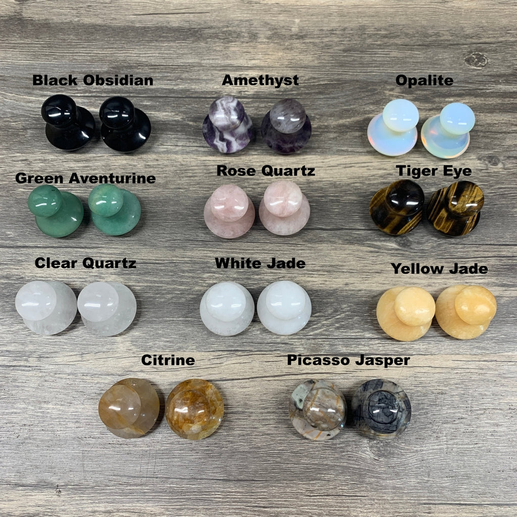 Mushroom Facial Gua Sha Tools (pair) - Mystic Obsessions