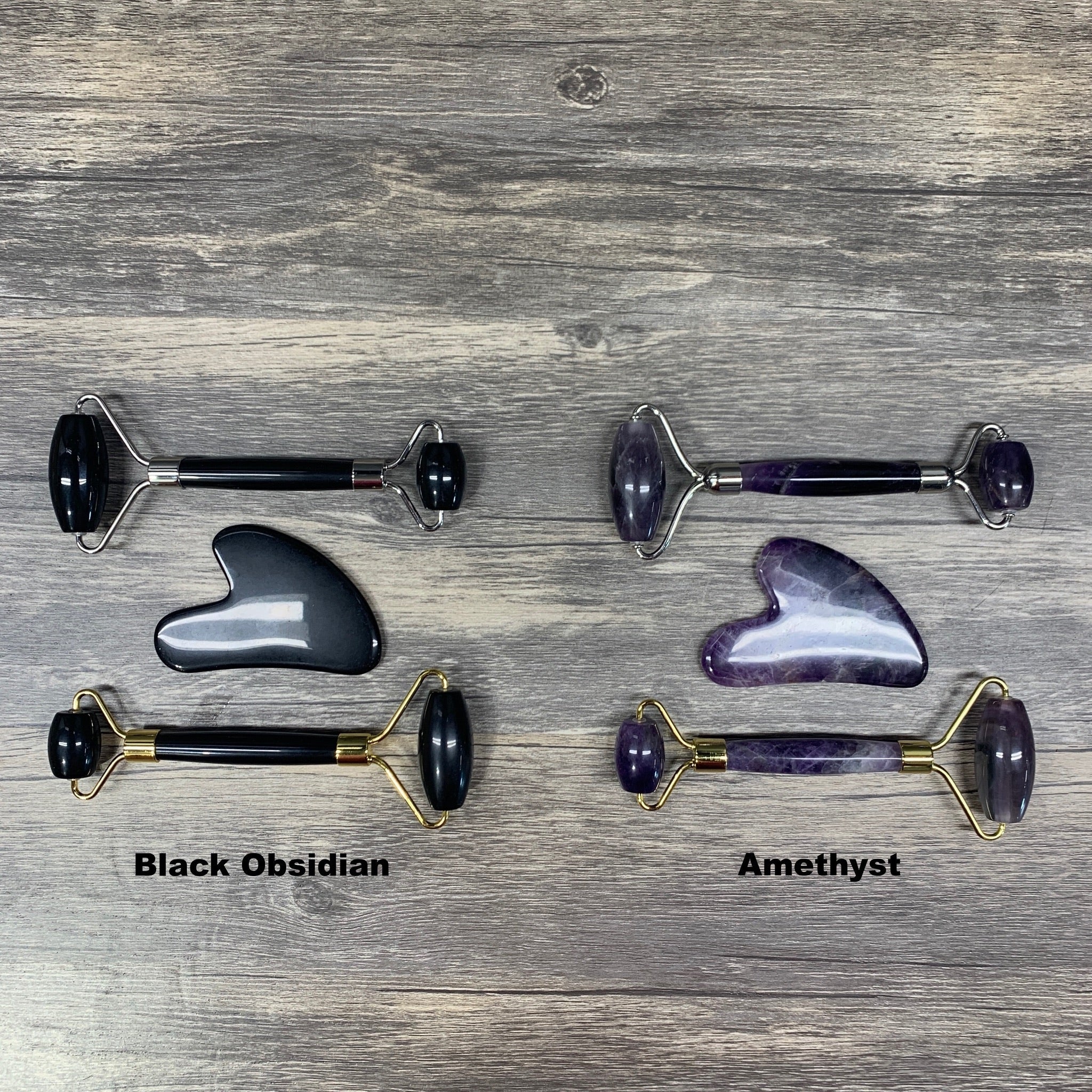 Stone Facial Roller and Gua Sha combo sets - Mystic Obsessions