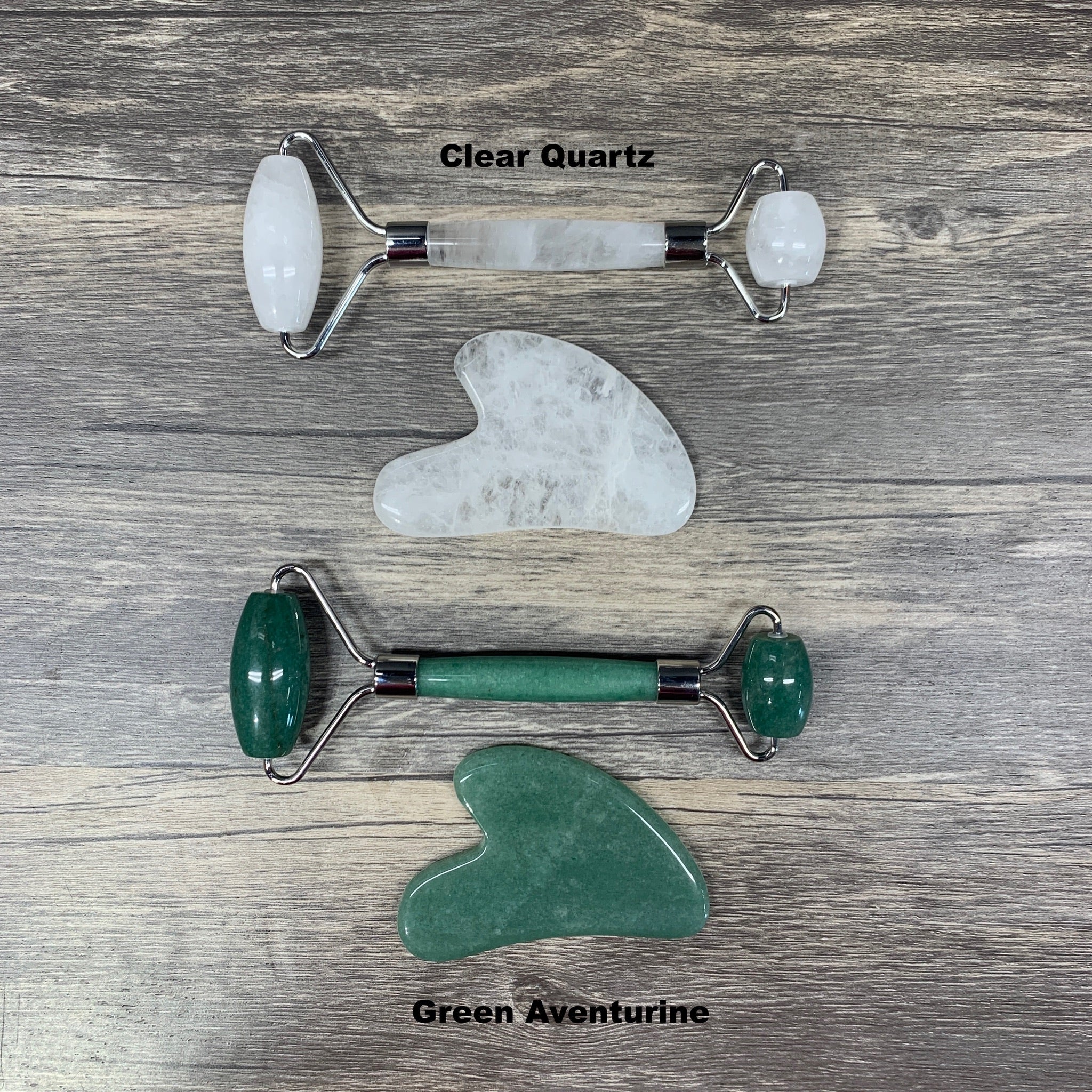 Stone Facial Roller and Gua Sha combo sets - Mystic Obsessions