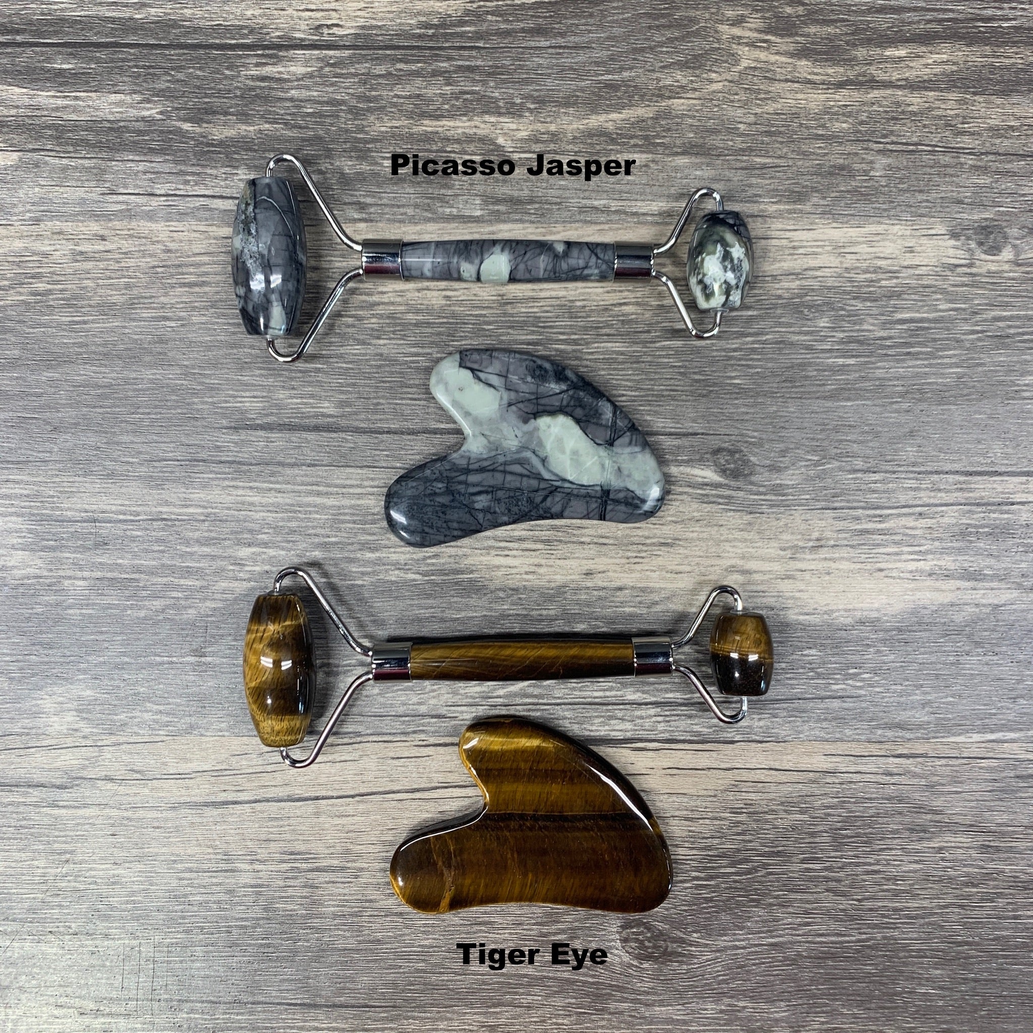 Stone Facial Roller and Gua Sha combo sets - Mystic Obsessions